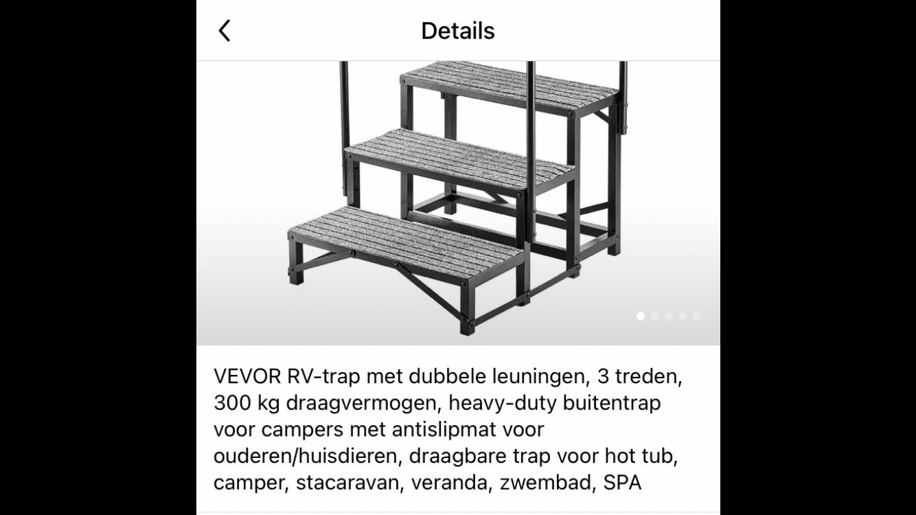 Te koop solide opstap voor camper/caravan of veranda., Ophalen, Nieuw