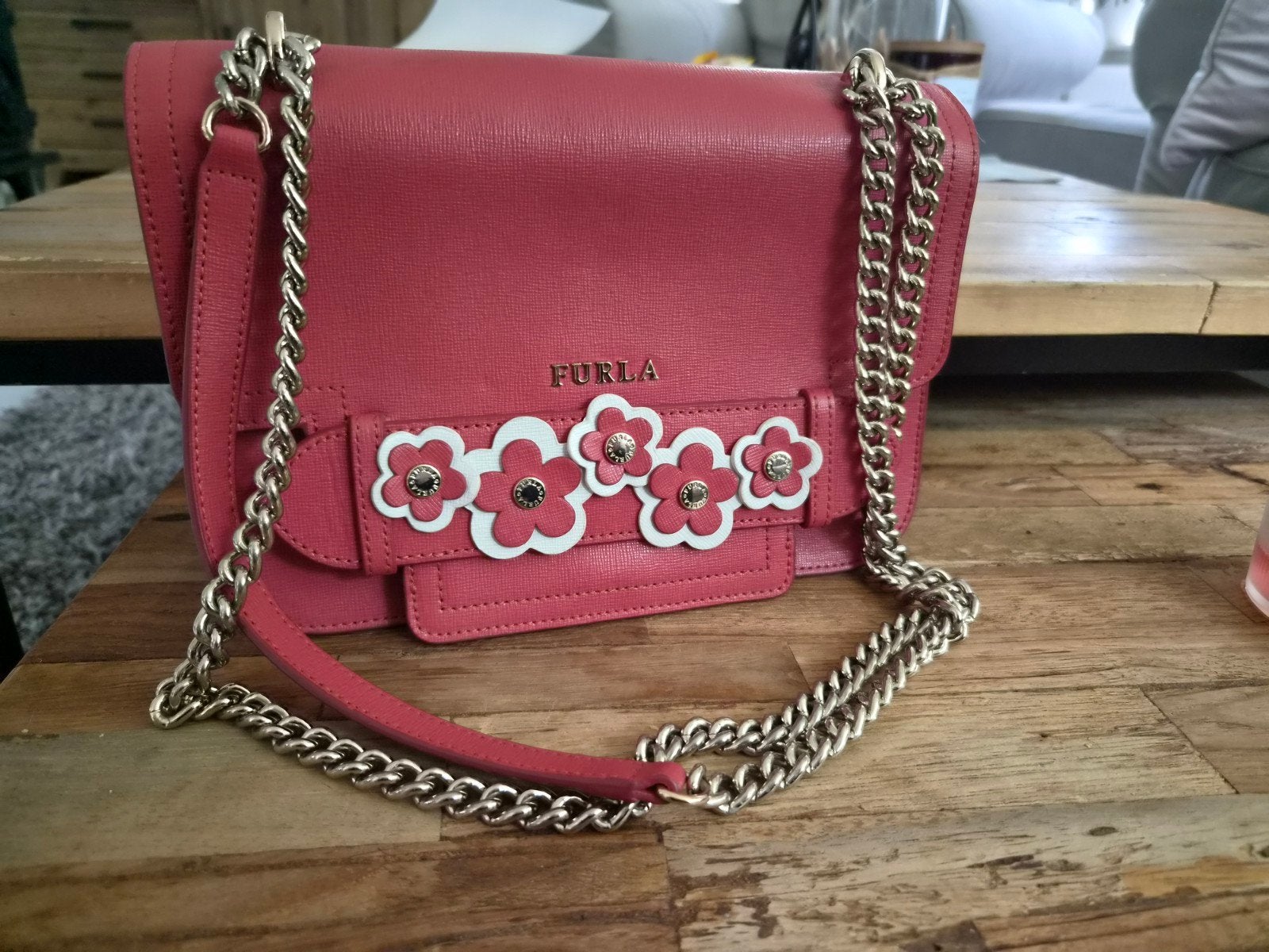 Furla Schoudertasje, Ophalen of Verzenden, Zo goed als nieuw, Rood, Schoudertasje
