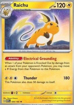 Raichu #026 - MEW -151 | Reverse, Verzenden, Zo goed als nieuw