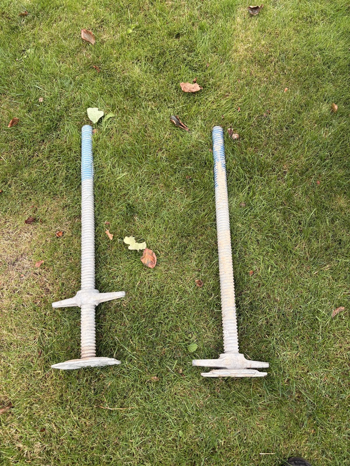 2x Stelpoot voor steiger met spindel, ca. 75 cm hoog, Doe-het-zelf en Verbouw, Ophalen, Gebruikt, Minder dan 2 meter