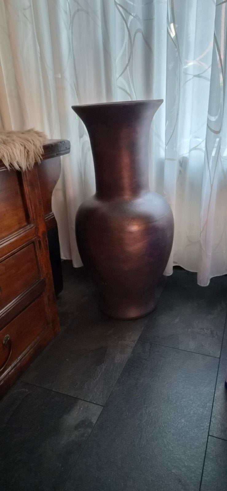 Grote vaas 80cm, Huis en Inrichting, Ophalen, Gebruikt, Natuurlijk materiaal, 80 cm