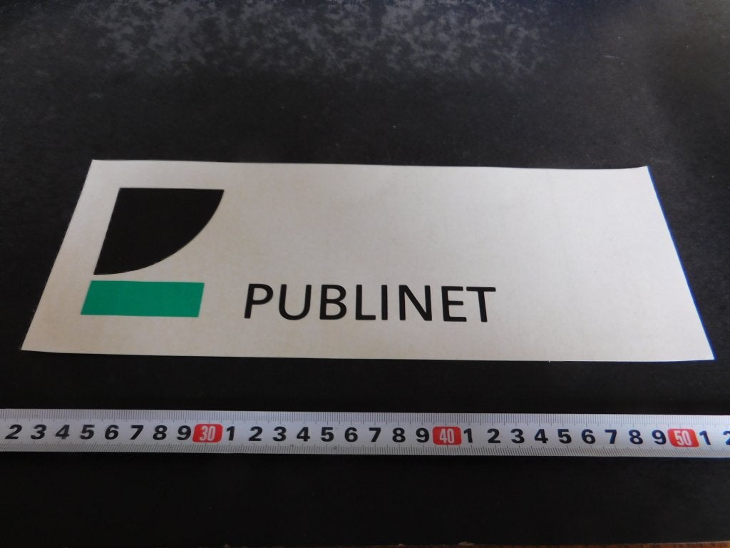 sticker logo PUBLINET, Ophalen of Verzenden, Zo goed als nieuw