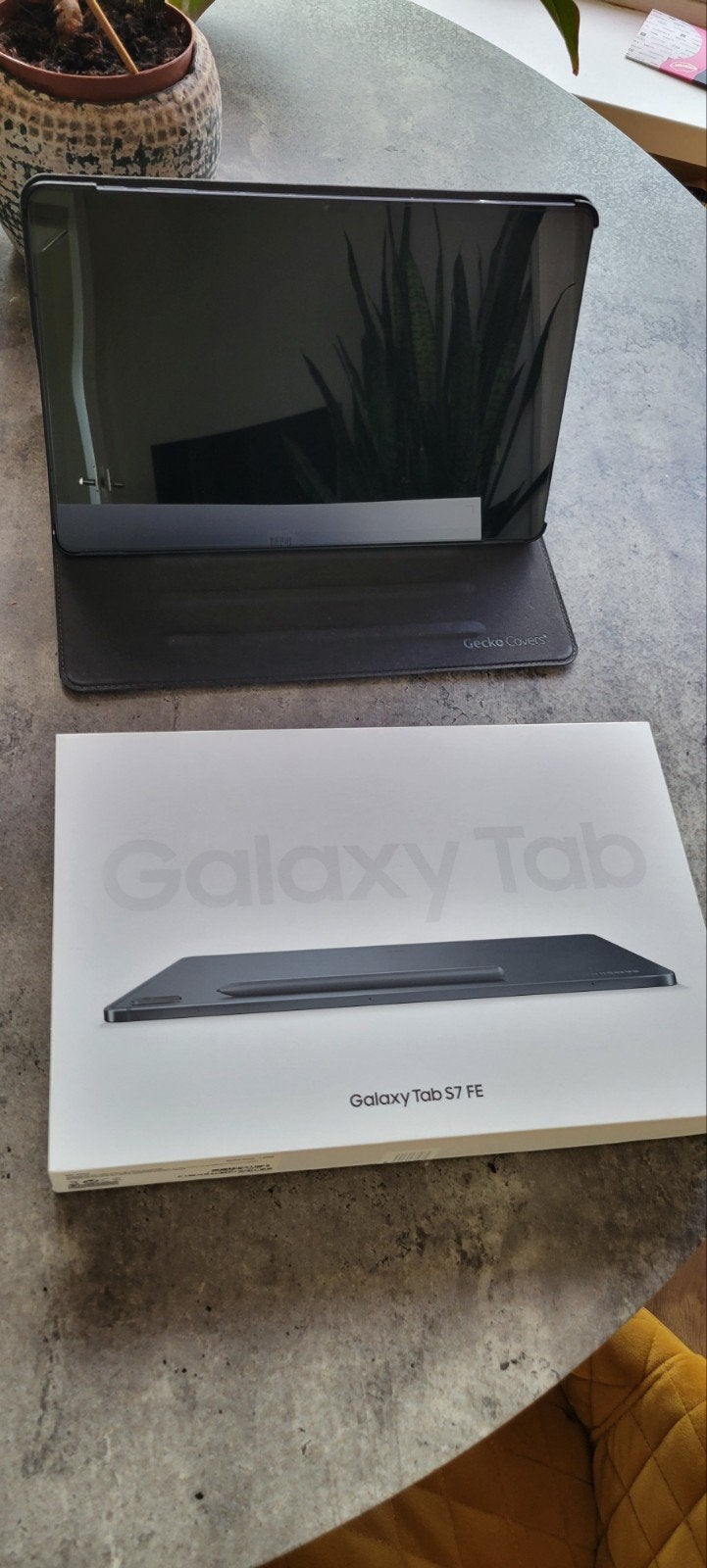 Samsung Galaxy Tab S7 FE met hoes en S Pen, Ophalen, Galaxy Tab S7 FE, 12 inch, Zo goed als nieuw