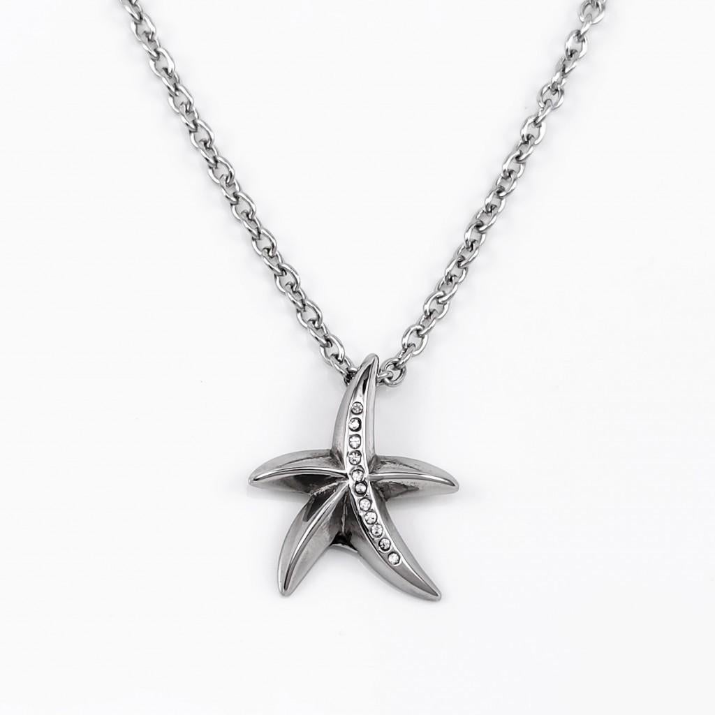 75cm x 3mm Ketting + Zeester Hanger Dames Heren - RVS, Birgitta-Gracht 33, 6465 EL Kerkrade, Nederland, Verzenden, Nieuw, Esde2