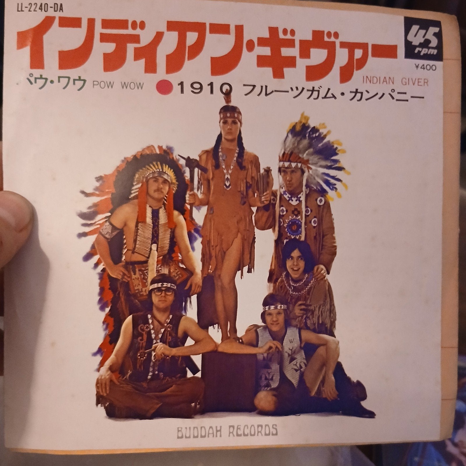 1910 Fruitgum Co. - Indian Giver / Pow Wow (Japanse persing), 7 inch, Ophalen of Verzenden, Zo goed als nieuw, Pop