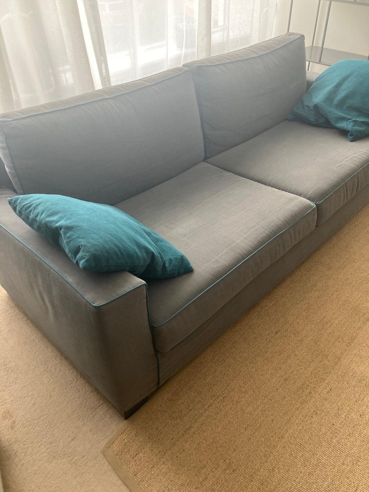 Linteloo design bank in mooie staat (2.15m - 1m), Ophalen, Design, Driepersoons, 75 tot 100 cm