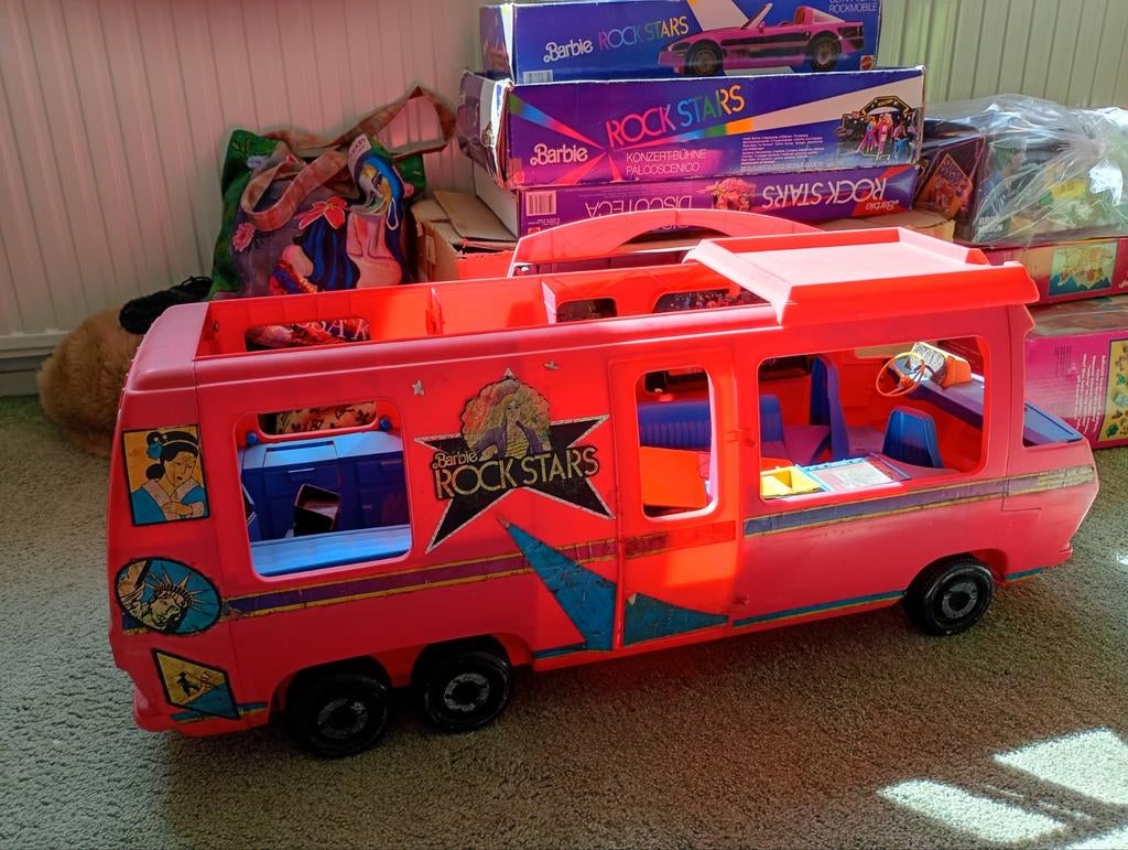 Barbie Rockstar jaren 80 touringbus, Ophalen of Verzenden, Gebruikt, Pop