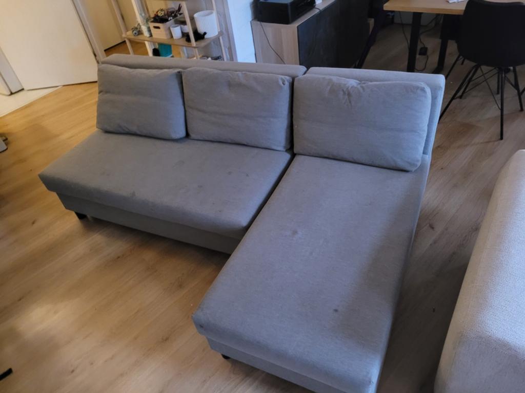 Comfortabele grijze hoekbank - IKEA ÄLVDALEN, Huis en Inrichting, Banken | Bankstellen, Ophalen, Modern, Comfortabel, Gebruikt