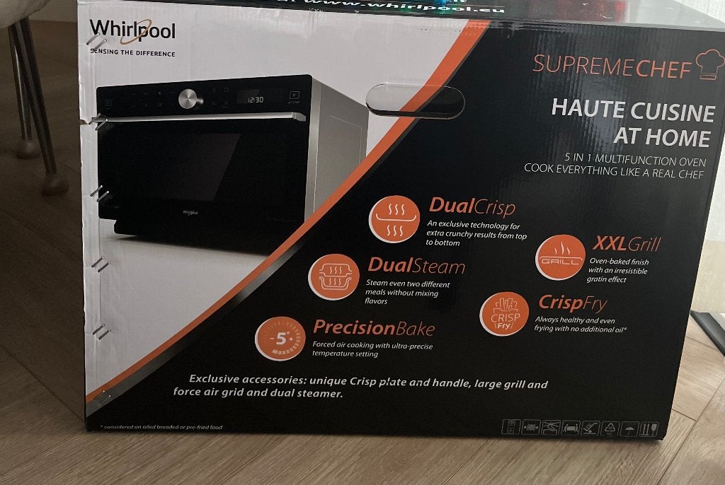 Whirlpool Supreme Chef MWSC 9133 SX - Combimagnetron, Witgoed en Apparatuur, Magnetrons, Combimagnetron, Crisp, Nieuw, Ophalen of Verzenden