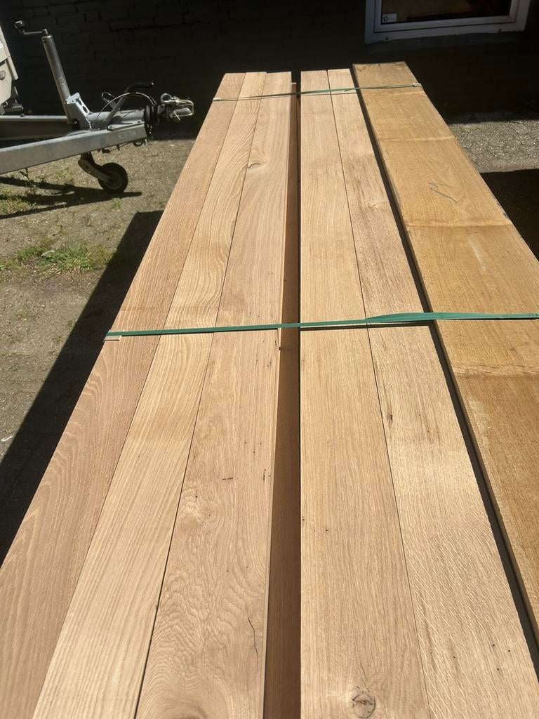 Eiken 55 mm dikte geschaafd 245&305 cm lebgte., Eiken, Nieuw, Ophalen of Verzenden, Plank