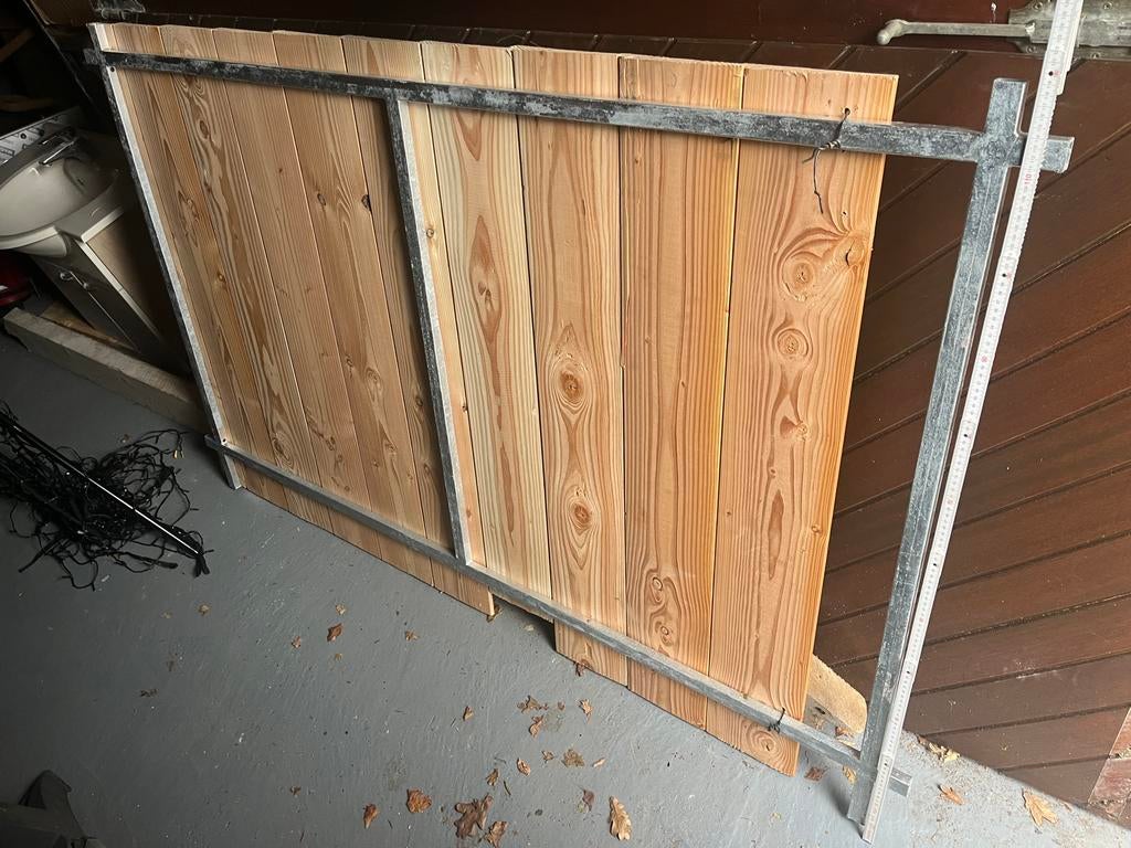 Sterk gegalvaniseerd stalen poortframe (incl. meeste hout), Ophalen, Gebruikt, IJzer, Overige typen