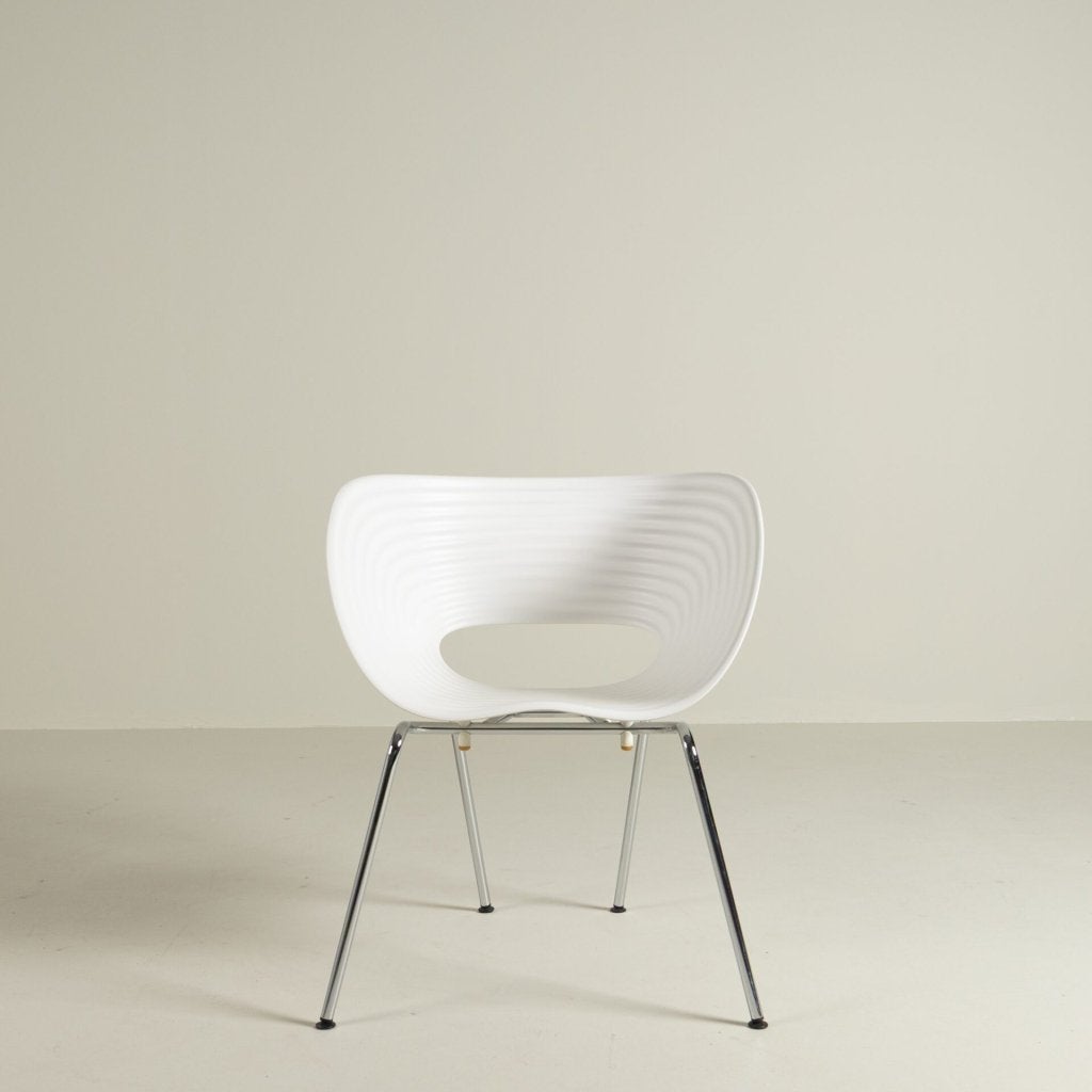 Vitra Tom Vac Stoel Wit Kunststof - Chroom, Vitra, Zo goed als nieuw, Niet ingevuld, Niet ingevuld