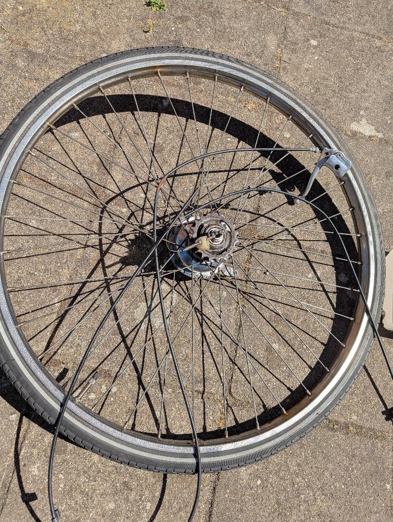 Sturmey Archer 28 inch achterwiel:RECHT+ nieuw buitenband, Wiel, Gebruikt, Schwalbe, Ophalen of Verzenden