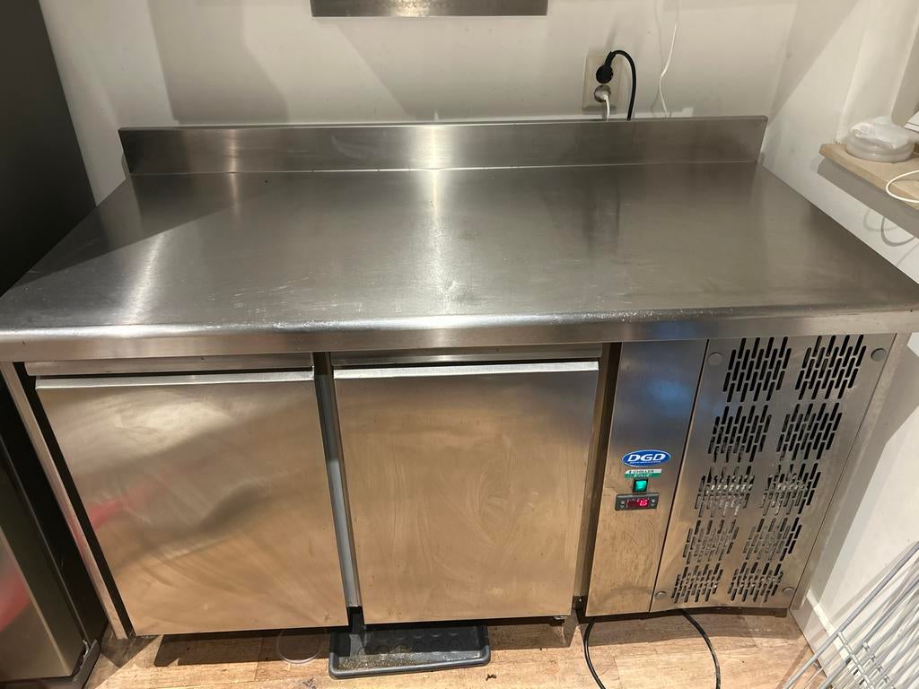 DGD RVS chiller werkbank met 2 deuren, Ophalen, Gebruikt, Koelen en Vriezen