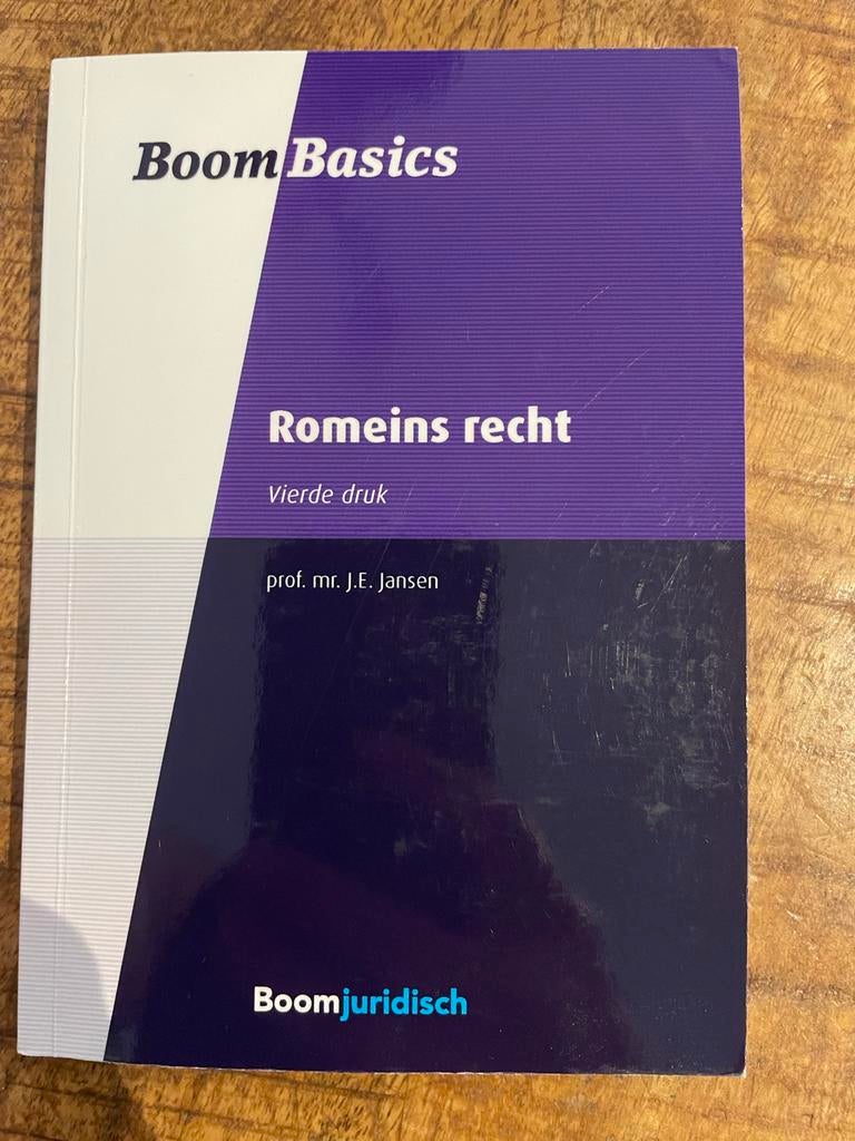 Boom Basics Romeins Recht, Boeken, Studieboeken en Cursussen, Ophalen of Verzenden, Alpha, Zo goed als nieuw, WO