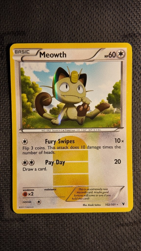 Meowth 102 Noble Victories | Pokemon kaart, Ophalen, Losse kaart, Foil