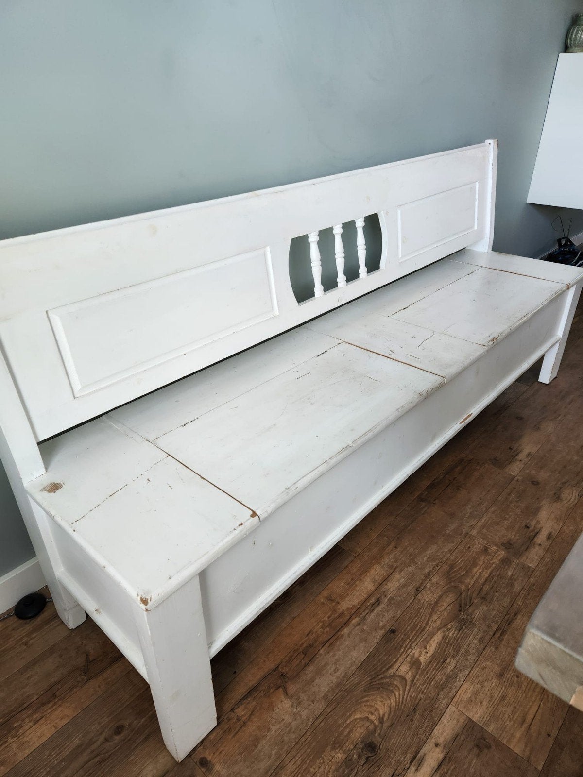 Brocante klepbank 200cm, Ophalen, Hout