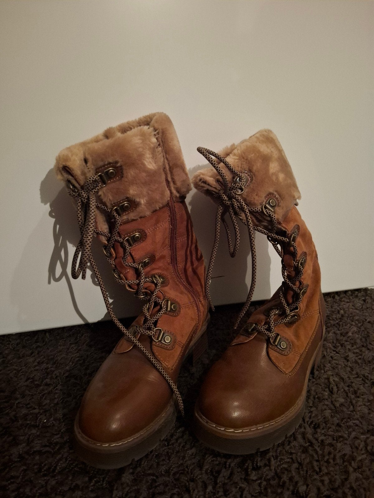 warme winterlaarzen, Ophalen, Hoge laarzen, Bruin, Zo goed als nieuw