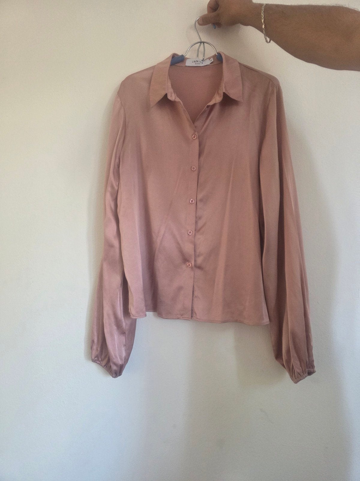 Janice Mulberry Zijde Blouse - Maat 40, Maat 38/40 (M), Janice, Ophalen of Verzenden, Zo goed als nieuw