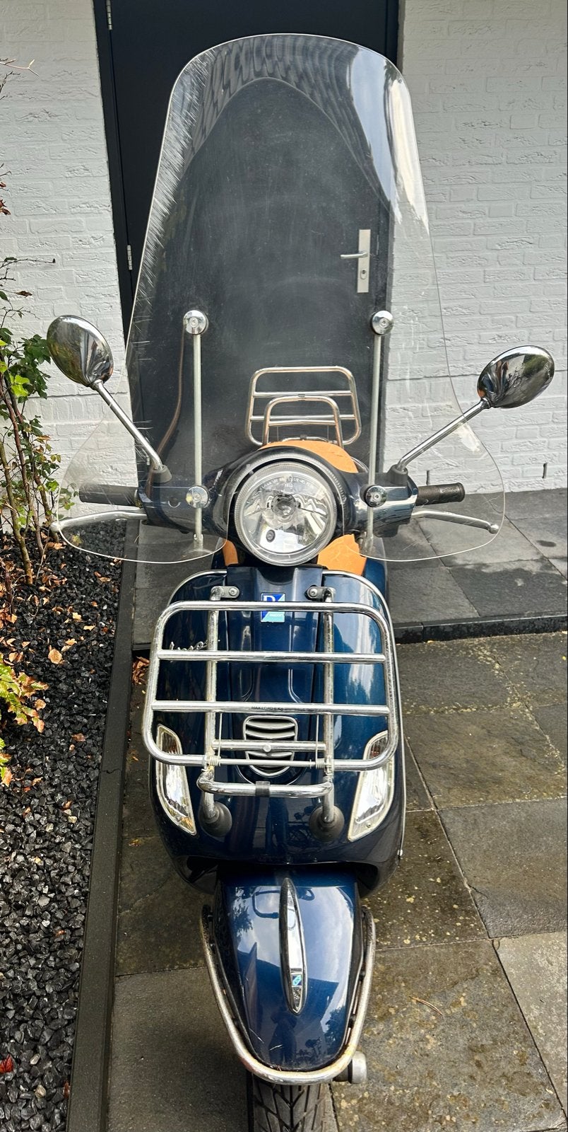 Vespa LX50 4T Piaggio C38, donkerblauw, windscherm+bagagerek, Fietsen en Brommers, Ophalen, Gebruikt, Maximaal 45 km/u, Benzine