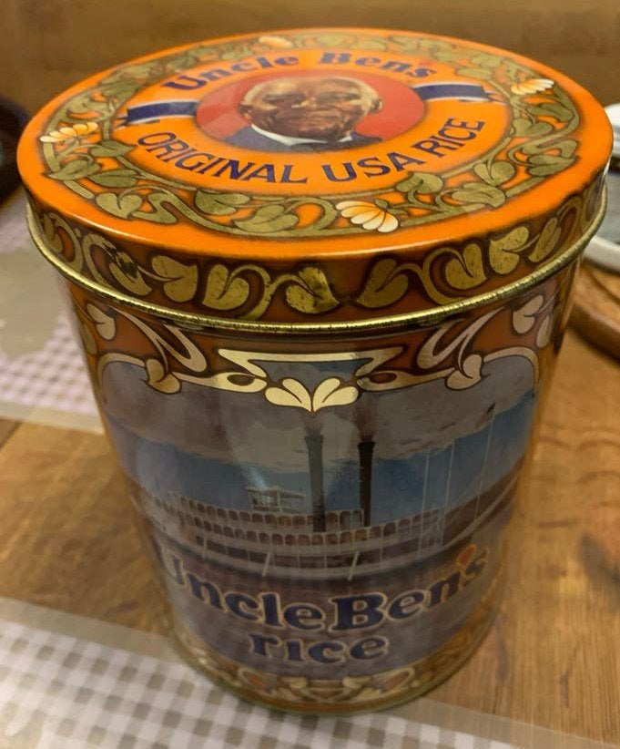 Vintage Uncle Ben's Rijst Blik - Origineel USA Rice, Verzamelen, Blikken, Ophalen of Verzenden, Gebruikt, Overige, Overige merken