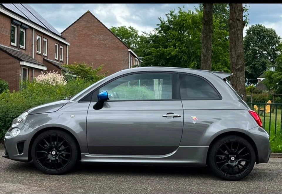 Fiat 500 1.4 121KW Abarth 2021 Grijs, Auto's, Abarth, Voorwielaandrijving, 40 €/maand, 4 cilinders, 4 stoelen