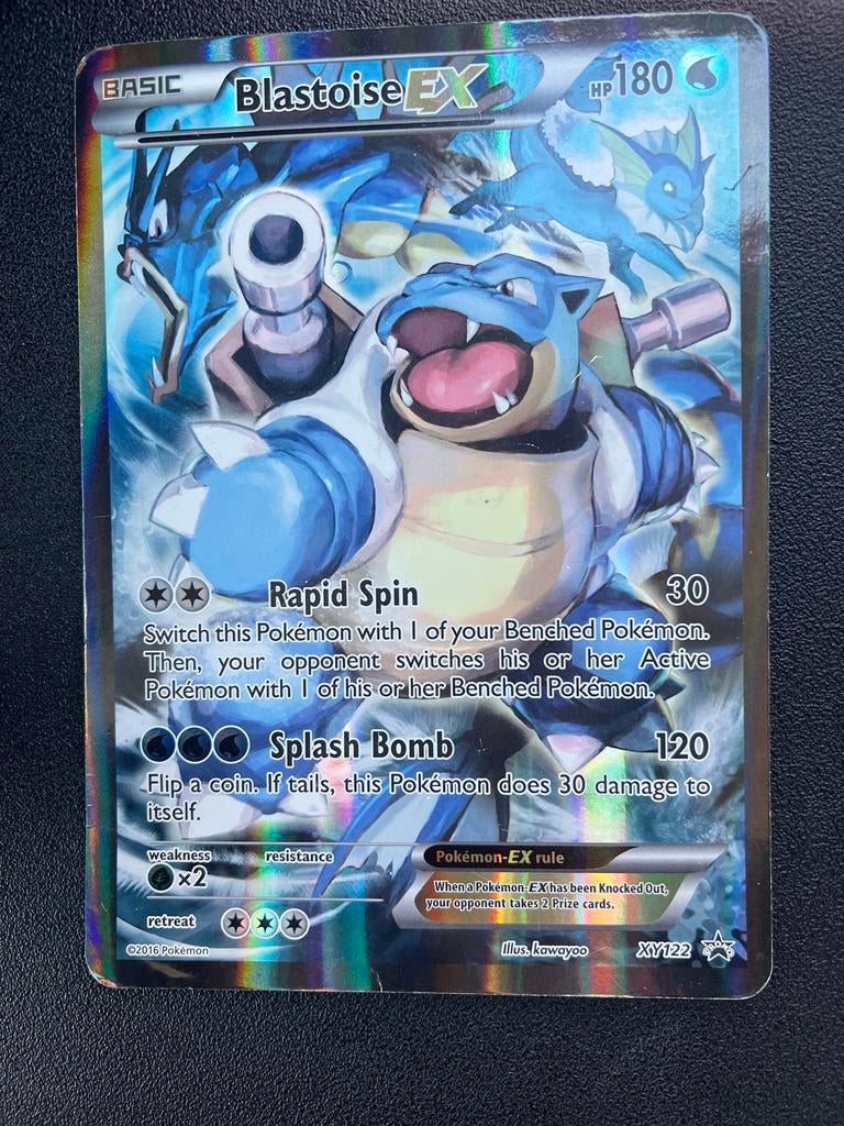 Pokémon Blastoise EX XY122 jumbo, Ophalen of Verzenden, Gebruikt, Losse kaart, Foil