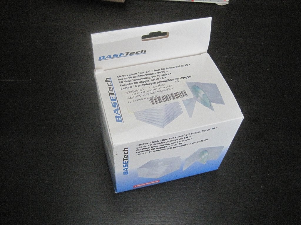 Basetech CD-box 10 stuks 2 CDs/DVDs/Blu-rays Transparant, Cd's en Dvd's, Ophalen of Verzenden, Nieuw in verpakking, Overige typen