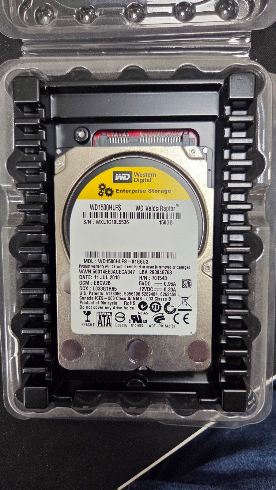 WDC WD1500HLFS 150GB 10K RPM SATA HDD, Computers en Software, Harde schijven, Intern, 150 GB, Ophalen of Verzenden, Zo goed als nieuw