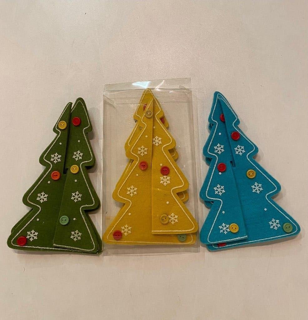 gekleurde stoffen kerstbomen *, Niet bekend, Ophalen of Verzenden, Niet bekend, Niet bekend