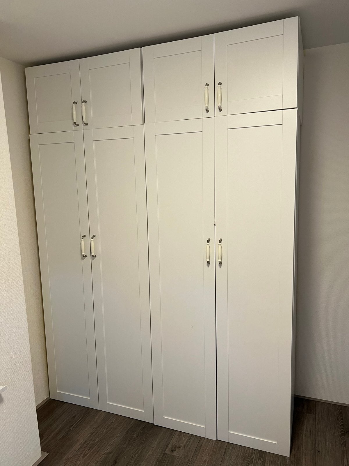IKEA PLATSA kledingkasten met bovenkasten goede staat - wit, Huis en Inrichting, Ophalen, 200 cm of meer, 150 tot 200 cm, Zo goed als nieuw