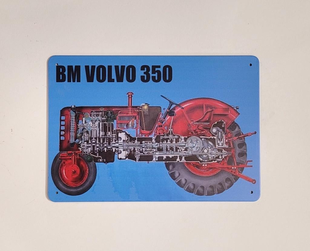 BM Volvo 350 tractor reclamebord van metaal wandbord deco, Ophalen of Verzenden, Nieuw, Auto's