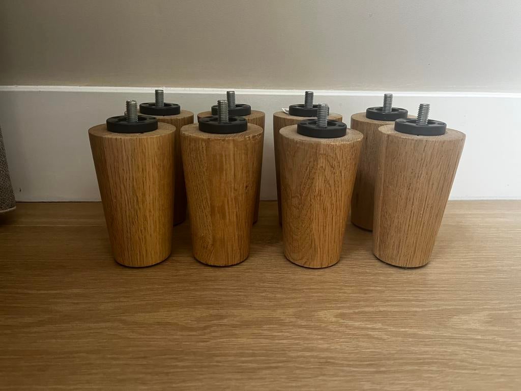 Ikea Brynilen bedpoten 10cm 8 stuks, Ophalen, Gebruikt, Hout