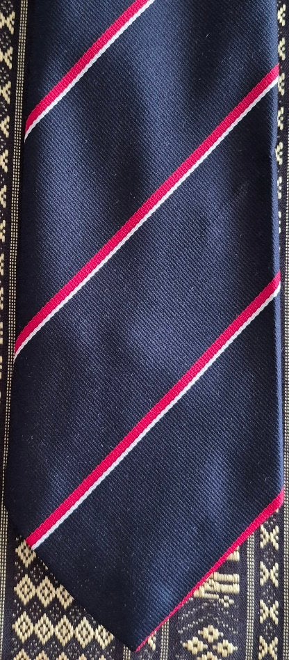 The English Hatter stropdas blauw met rood-wit strepen, Ophalen of Verzenden, Nieuw, Blauw