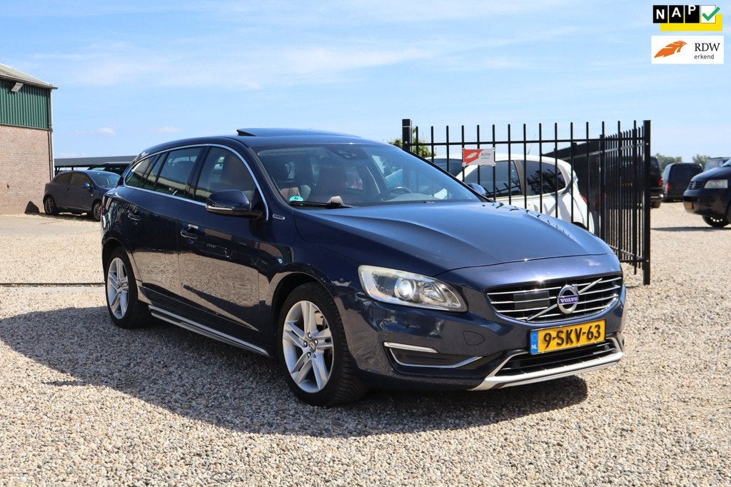 Volvo V60 2.4 D6 AWD Plug-In Hybrid Summum leder, Auto's, Volvo, Bedrijf, Te koop, V60, 4x4, ABS, Achteruitrijcamera, Airbags