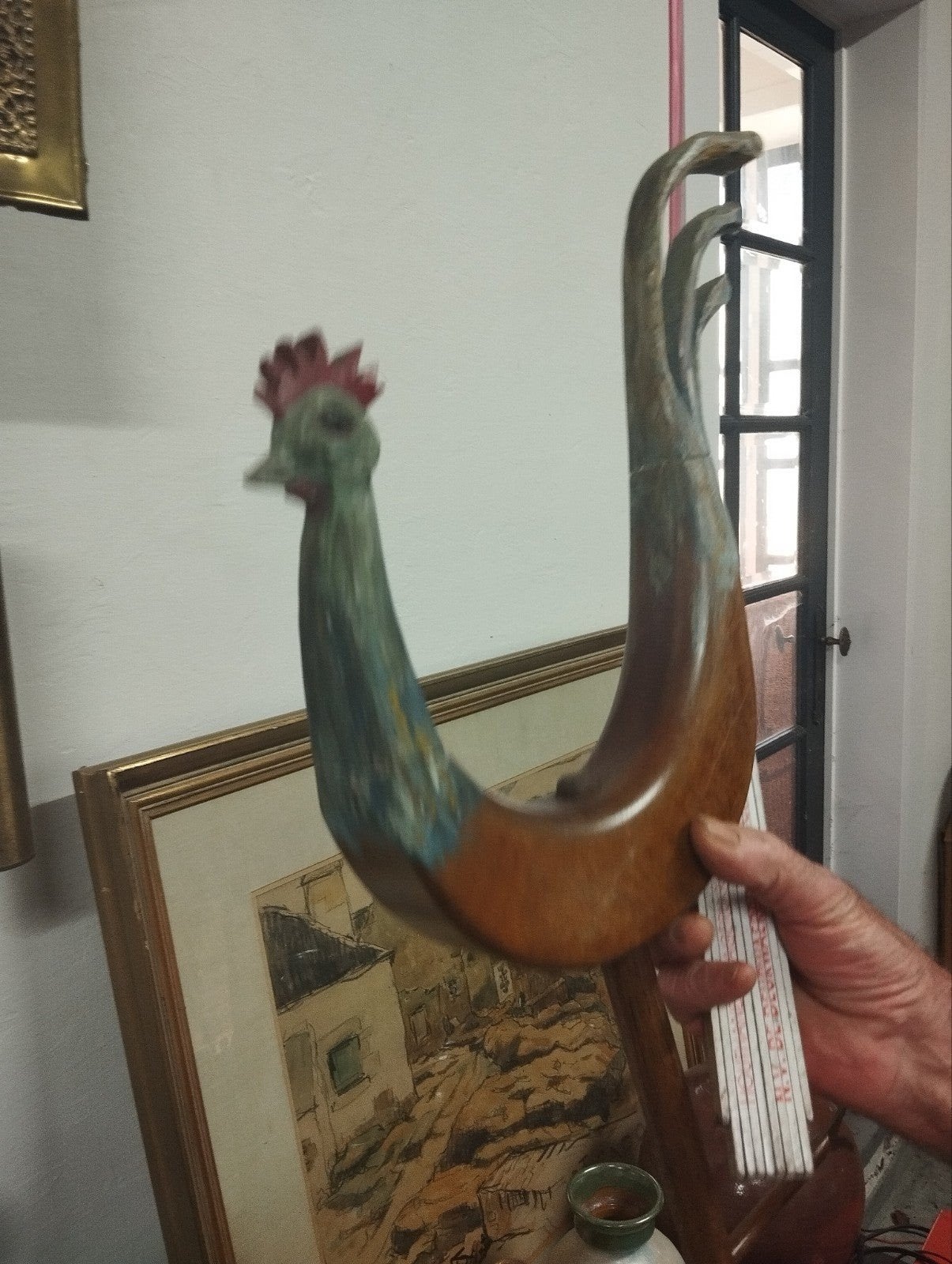 Authentieke grote windhaan, Ophalen