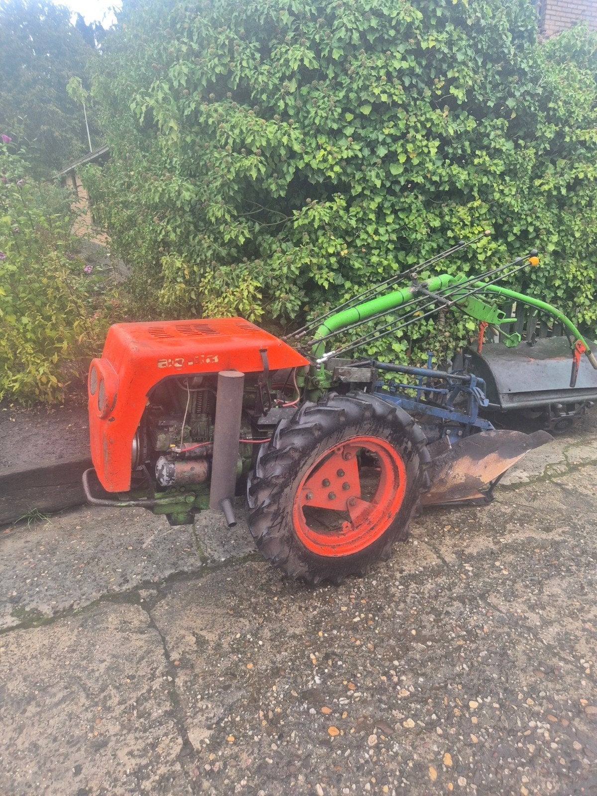 agria tuinfrees met frees ploeg & maaidek, Tuin en Terras, Ophalen of Verzenden, Gebruikt, Overige merken