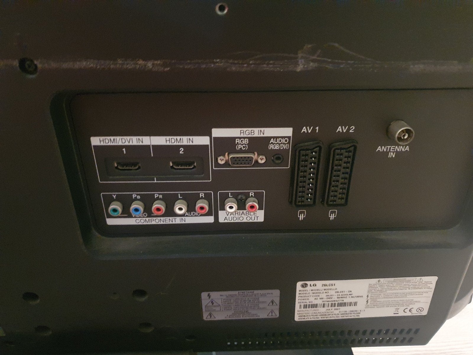 LG LCD TV 26LC51 - Goede staat, Gebruikt, 50 Hz, Ophalen of Verzenden, LG
