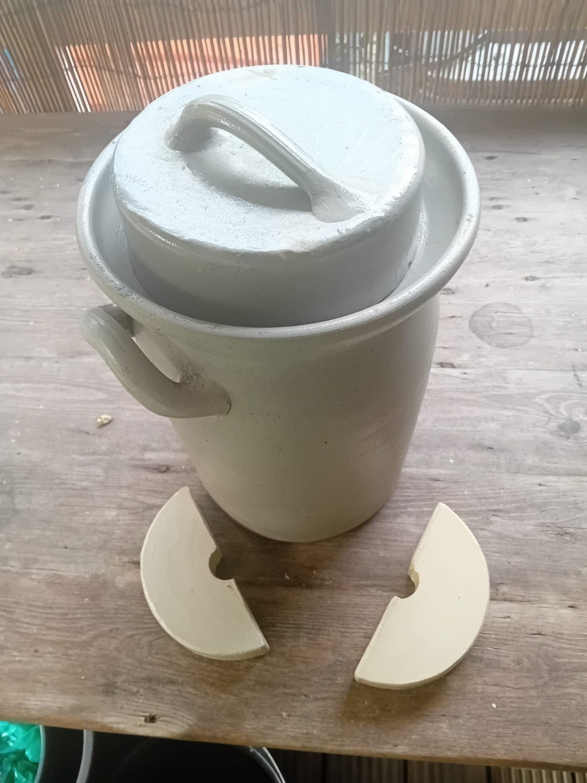 Fermenteer pot voor zuurkool 10 liter, Met deksel, Ophalen, Zo goed als nieuw, Overige materialen