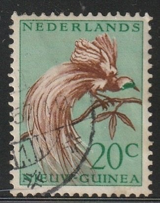 Nieuw-Guinea 1954 29 Paradijsvogel 20c, Gest, Postzegels en Munten, Ophalen of Verzenden, Gestempeld, Nieuw-Guinea