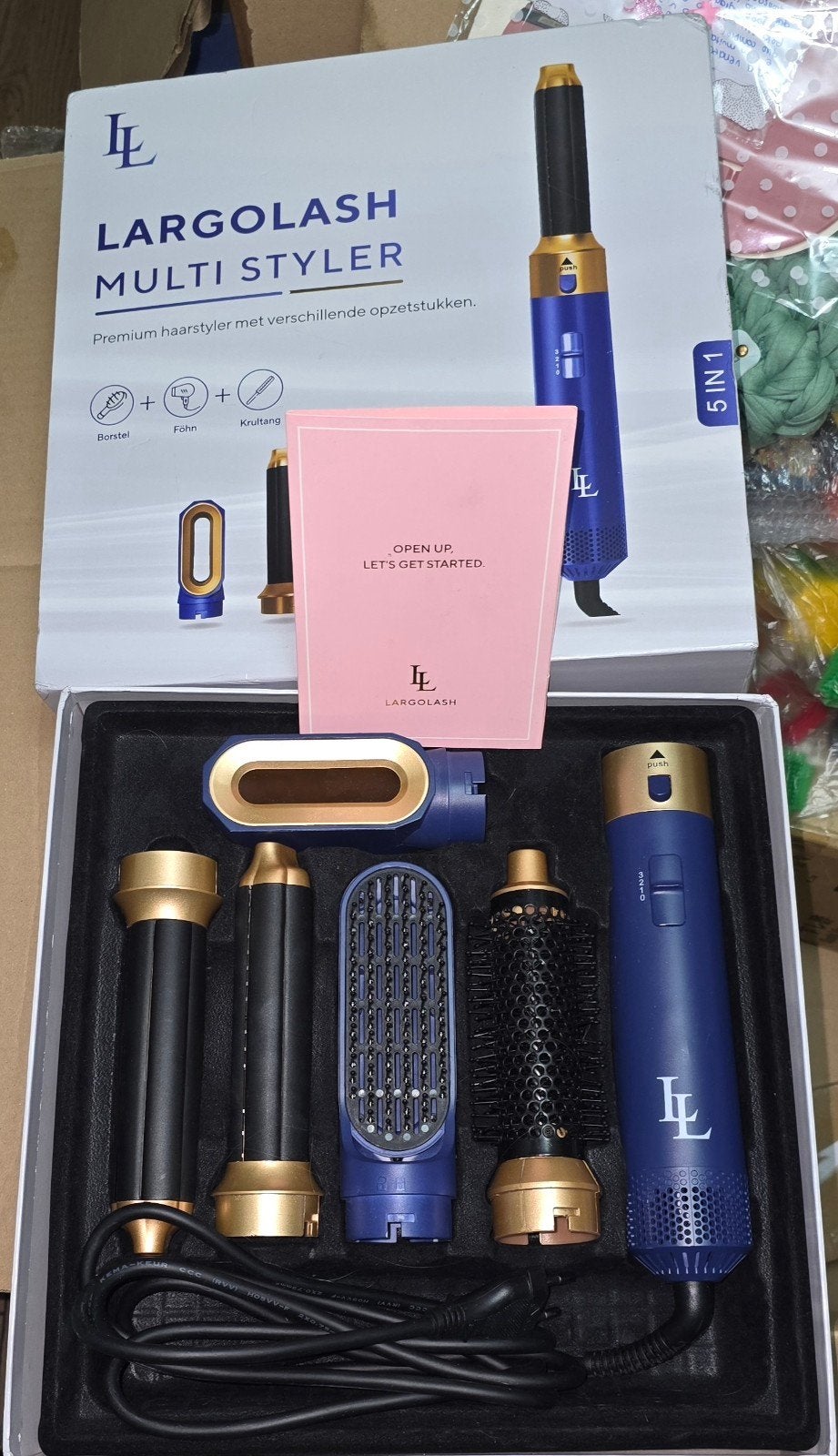 LARGOLASH Multi Styler 5-in-1 Premium Haarstyler, Ophalen of Verzenden, Nieuw, Föhn of Haardroger