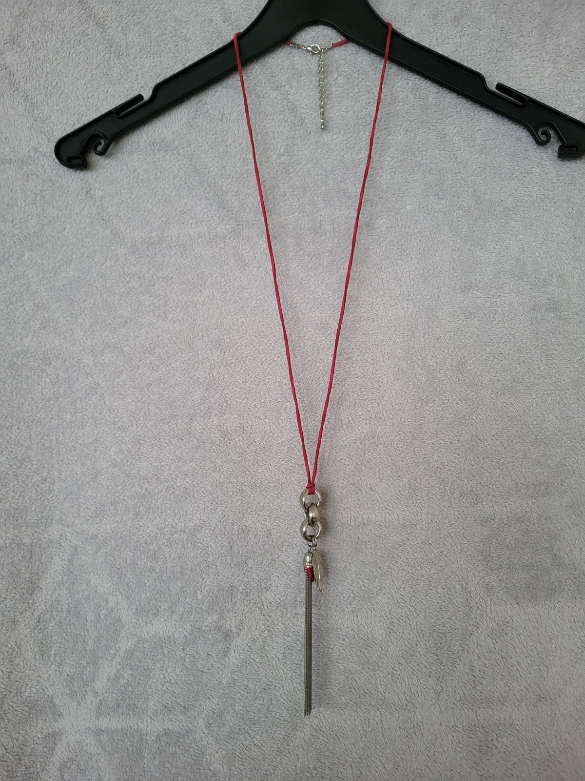 Lange Roze Koordketting, Sieraden, Tassen en Uiterlijk, Verzenden, Zilver, Overige materialen