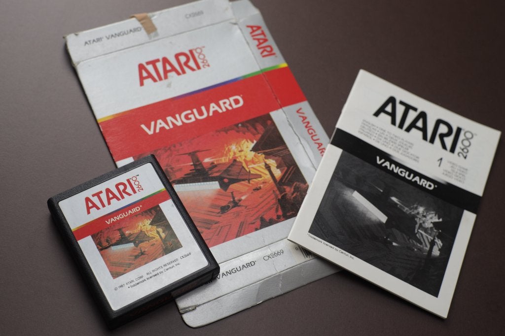 Vanguard (1987)  - Game voor Atari 2600, Spelcomputers en Games, Games | Atari, Gebruikt, Atari 2600, Racen en Vliegen, 1 speler