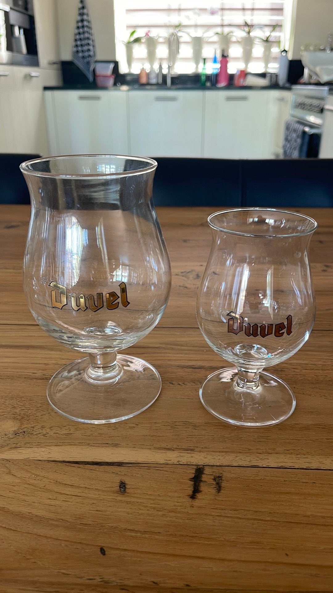 DUVEL bier glazen, Ophalen of Verzenden, Zo goed als nieuw, Glas of Glazen, Duvel