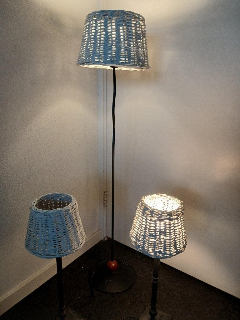 Lampen van riet/metaal, Ophalen, Metaal, Minder dan 100 cm