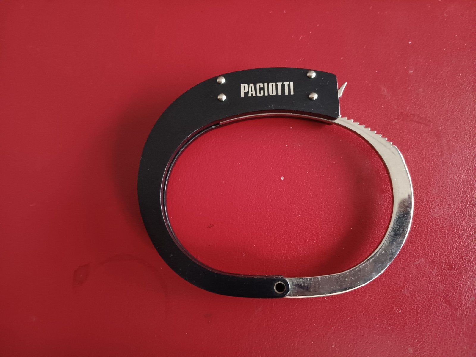 Handboeien armband Cesare Paciotti, Ophalen of Verzenden, Gebruikt, Zilver, Staal