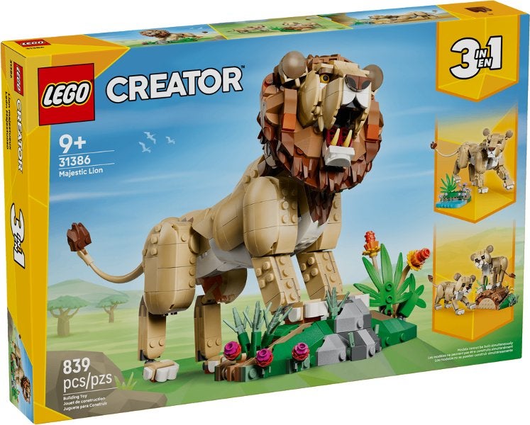 Lego Creator 3in1 31386 Wilde dieren: majestueuze leeuw