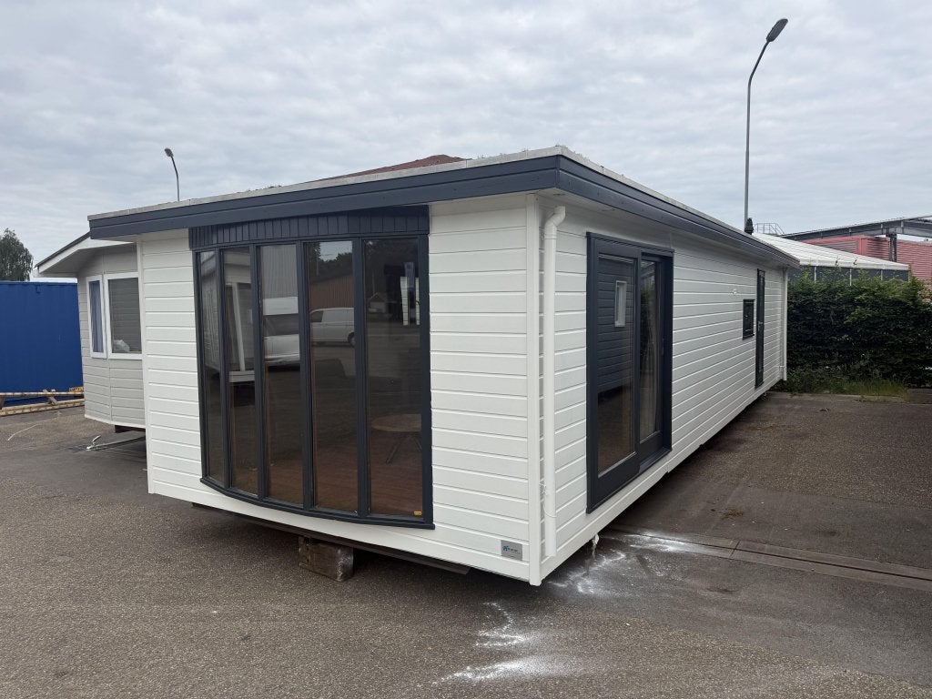 Maat Chalet 12 x 4 m 2 SLP CV Winterhard, Caravans en Kamperen, Stacaravans, Niet ingevuld, Niet ingevuld, Niet ingevuld