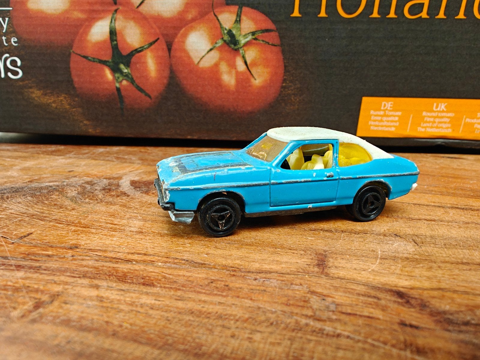 Majorette Ford Capri - Blauw met wit dak, Ophalen of Verzenden, Gebruikt