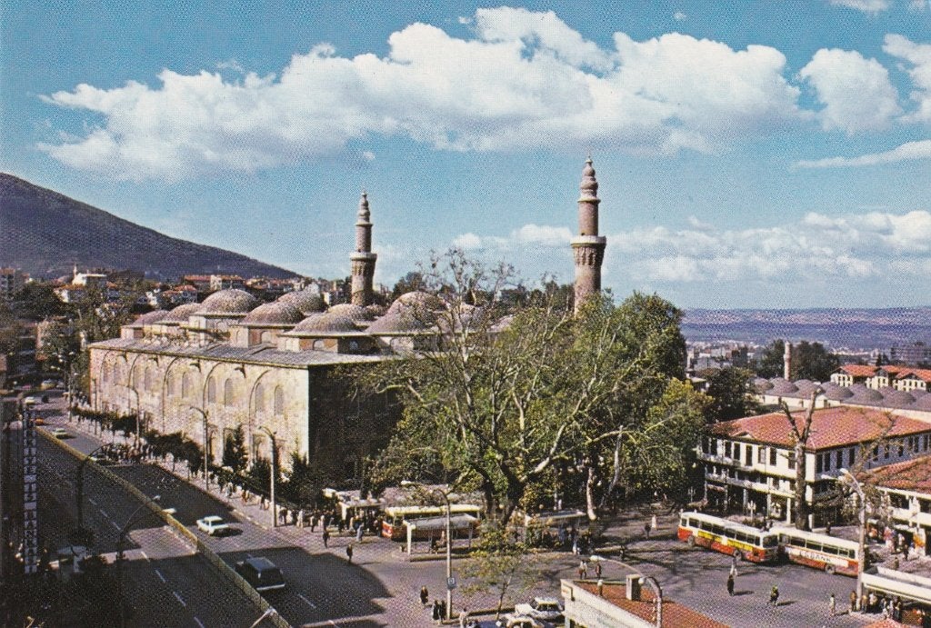 Turkije bursa, ulu cami ve cevresi, Verzenden, 1960 tot 1980, Ongelopen, Buiten Europa